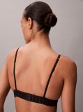 Black Lightly Lined Triangle Bralette - Heritage Classic Cotton Stretch  Women