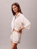 Alb Pantaloni Scurti De Pijama - Saten Sheen  Femei