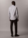 Gri Camasa Slim Din Twill Elastic  Barbati