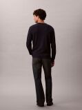Blue Long Sleeve Waffle T-shirt  Men