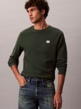Verde Bluza Cu Maneca Lunga Si Textura Waffle  Barbati