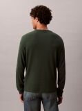 Verde Bluza Cu Maneca Lunga Si Textura Waffle  Barbati