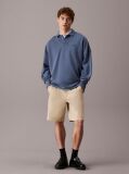 Beige Soft Twill Chino Shorts  Men