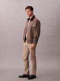 Kaki Pantaloni Slim Din Bumbac Elastic  Barbati