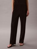 Black Plisse Pull-On Lounge Trousers  Women