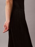 Black Plisse Pull-On Lounge Trousers  Women