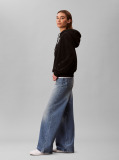 Black Terry Cotton Sweatshirt  Women