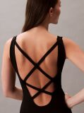 Black Cross Back Mini Dress  Women