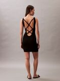 Black Cross Back Mini Dress  Women