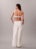 White Cotton Relaxed Pants  Women