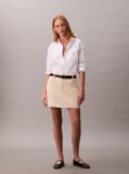 Bej Fusta Mini Chino Din Bumbac Elastic  Femei