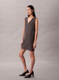 Gri Rochie Reversibila Din Lana  Femei