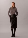 Gri Top Slim Cu Guler Mock  Femei