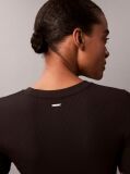 Negru Tricou Slim Din Modal Reiat  Femei