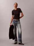 Negru Tricou Slim Din Modal Reiat  Femei