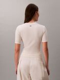 Alb Tricou Slim Din Modal Reiat  Femei
