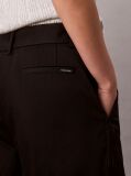 Black Cotton Twill Belted Trousers  Women