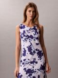 Multi Rochie Maxi Din Chiffon Cu Imprimeu Si Guler Drapat  Femei