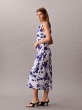 Multi Rochie Maxi Din Chiffon Cu Imprimeu Si Guler Drapat  Femei