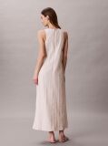 Pink Sheer Stripe Crinkle Maxi Dress  Women
