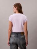 Mov Tricou Slim Cropped Cu Monograma  Femei