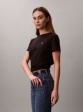 Negru Tricou Cu Monograma  Femei