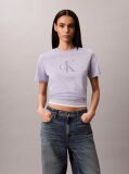 Mov Tricou Cu Logo Monograma  Femei