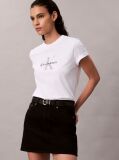 Alb Tricou Cu Logo Monograma  Femei