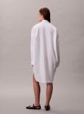 Alb Rochie Mini Oversized Din Bumbac   Femei