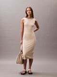 Alb Rochie Din Bumbac  Femei