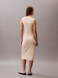Alb Rochie Din Bumbac  Femei