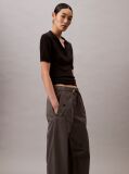 Gri Pantaloni Cargo Din Bumbac Elastic  Femei