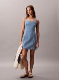 Denim Scoop Neck Denim Mini Dress  Women