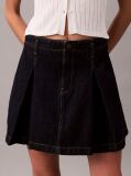 Denim Pleated Denim Skirt  Women