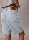 Denim Pantaloni Scurti Bermuda Relaxati Din Amestec De In  Femei
