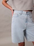 Denim Pantaloni Scurti Bermuda Relaxati Din Amestec De In  Femei