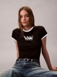 Negru Tricou Cu Grafic Logo 1968  Femei