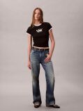 Negru Tricou Cu Grafic Logo 1968  Femei