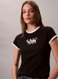 Negru Tricou Cu Grafic Logo 1968  Femei