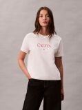Alb Tricou Slim Cu Logo Grafic  Femei
