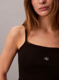 Negru Top Cami Scurt Din Bumbac Reiat  Femei