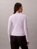 Mov Cardigan Slim Din Tricot Cu Model  Femei