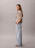 Denim Blugi Largi Cu Talie Joasa  Femei