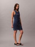 Denim Rochie Trucker Din Denim Fara Maneci  Femei