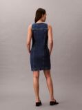 Denim Rochie Trucker Din Denim Fara Maneci  Femei