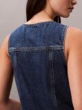 Denim Rochie Trucker Din Denim Fara Maneci  Femei