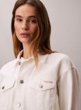 Alb Jacheta Denim Stil Anii 90  Femei