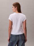 Alb Tricou Slim Cu Logo Varsity  Femei