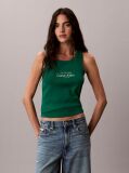 Verde Maiou Slim Din Bumbac Reiat  Femei
