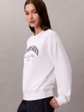 Alb Hanorac Cu Logo Varsity  Femei